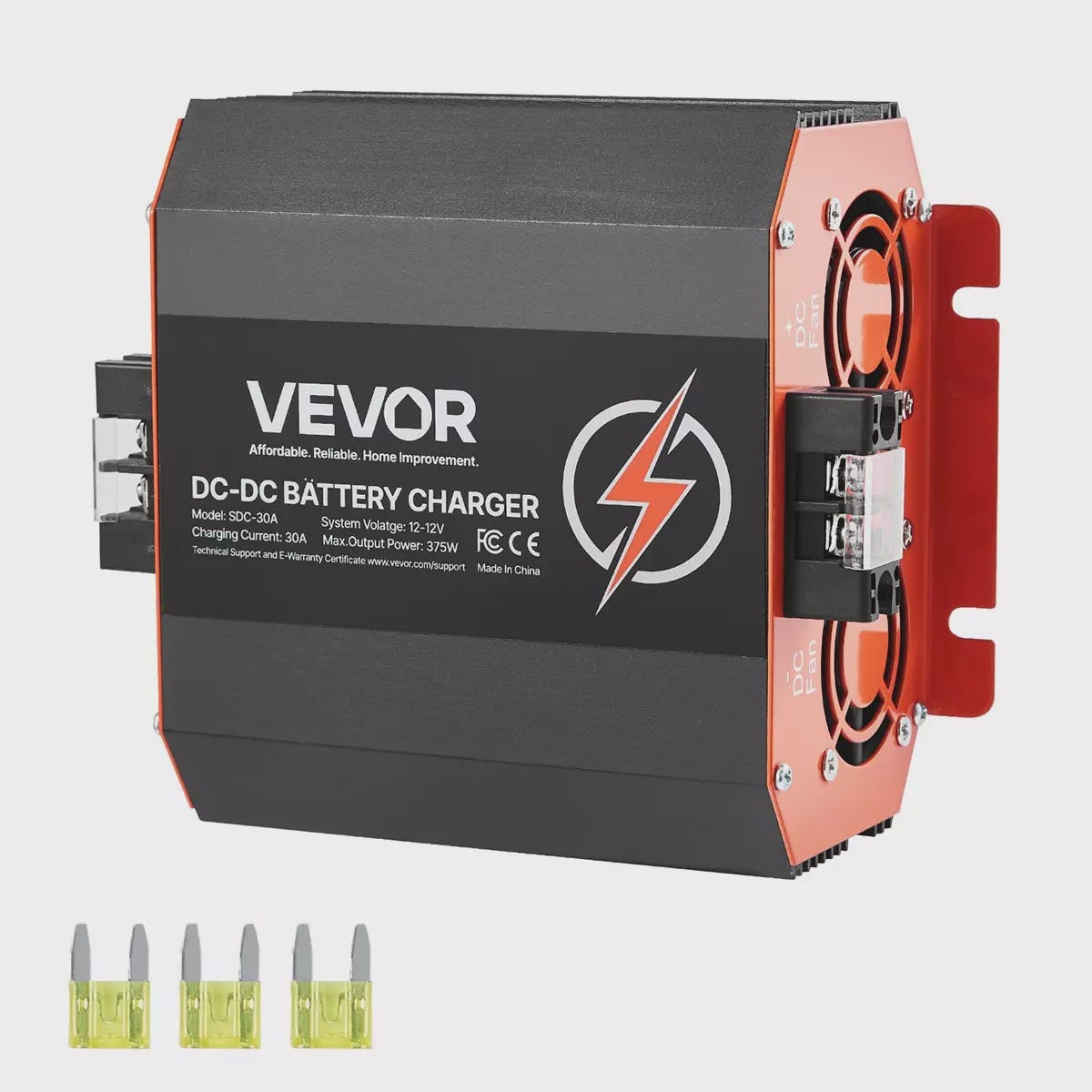 DC-DC laturi 12V 30A 375W Vevor