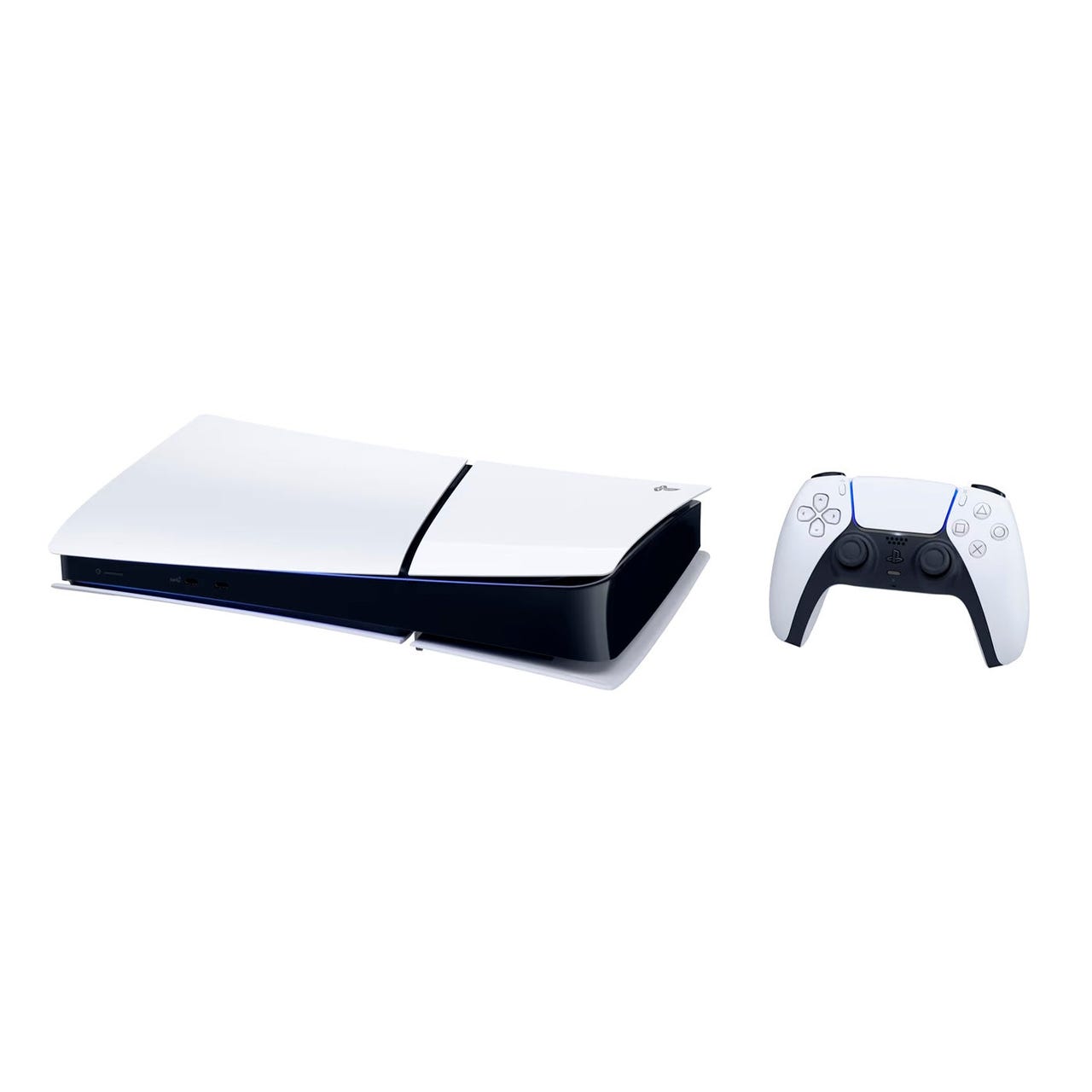 PS5 Slim Digital Edition (1Tb) + TMR DualSense ohjain, 12kk takuu