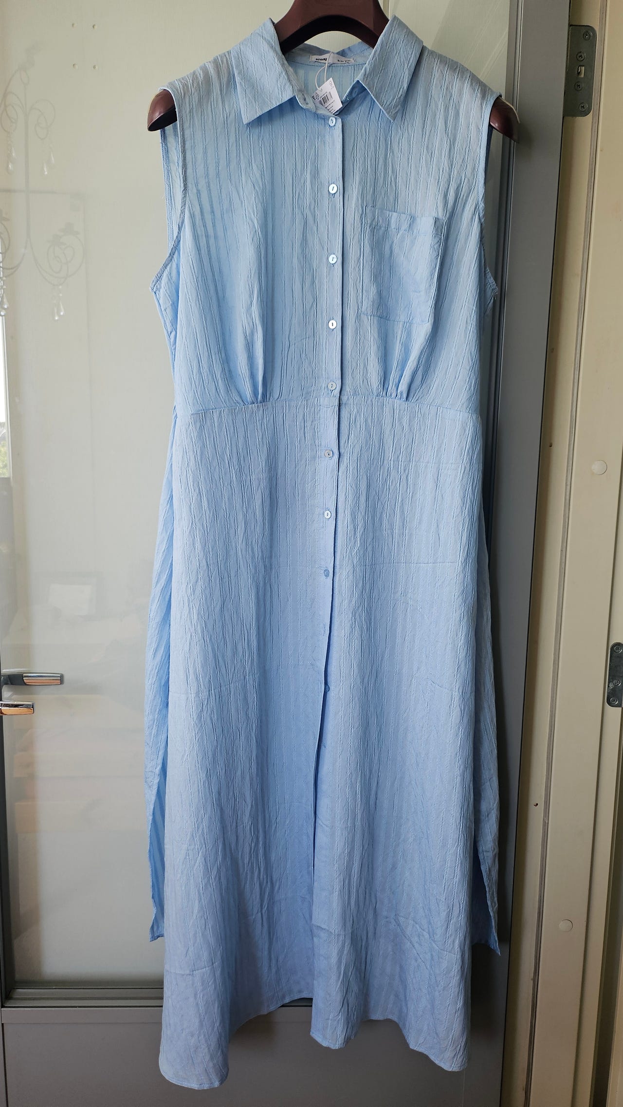 Uusi taivaan sininen paitamekko hellemekko kesä ranta mekko L XL