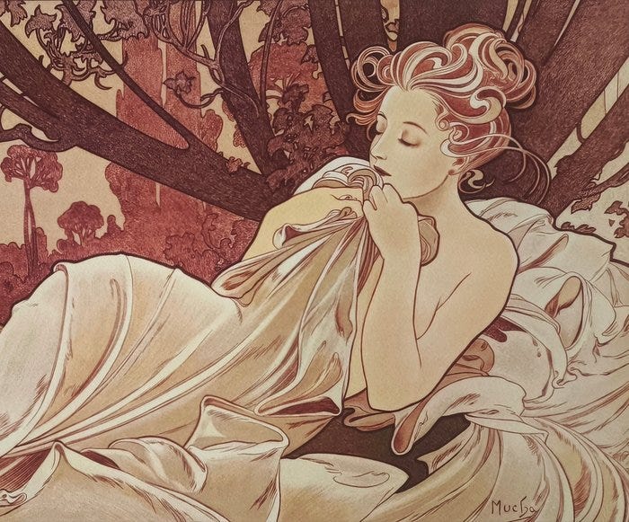 Alphonse Mucha  (1860-1939) (after) - Dusk, 1899