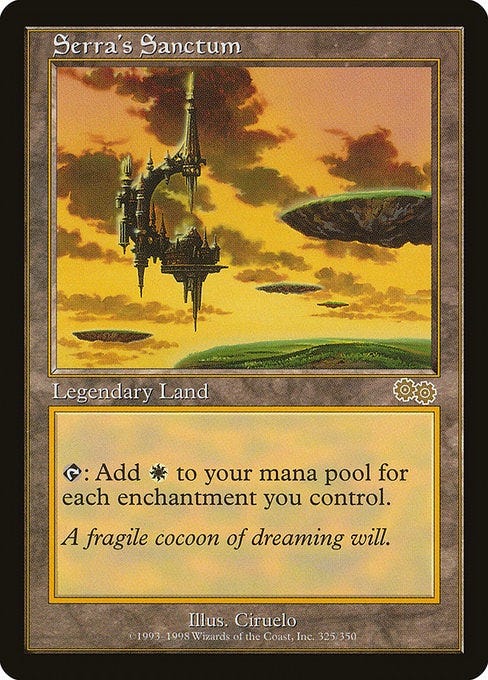 Magic the Gathering Serras Sanctum -keräilykortti