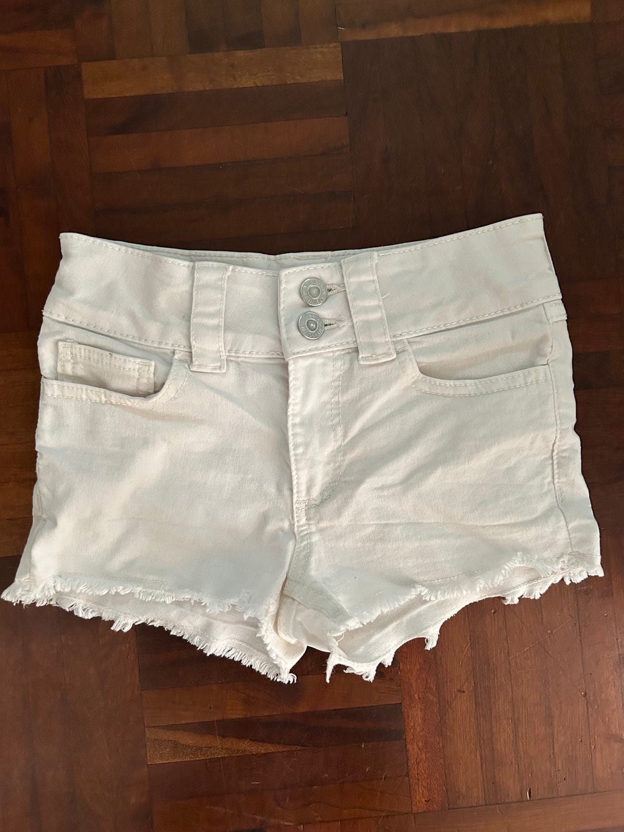 H&M farkkushortsit tytöille koko 134 valkoinen