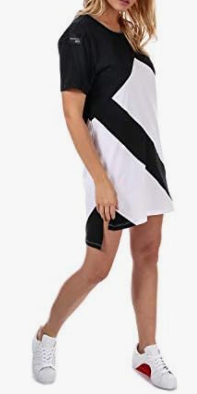 Upea ja harvinaisempi Adidas Originals Colorblock Tee Dress vuode