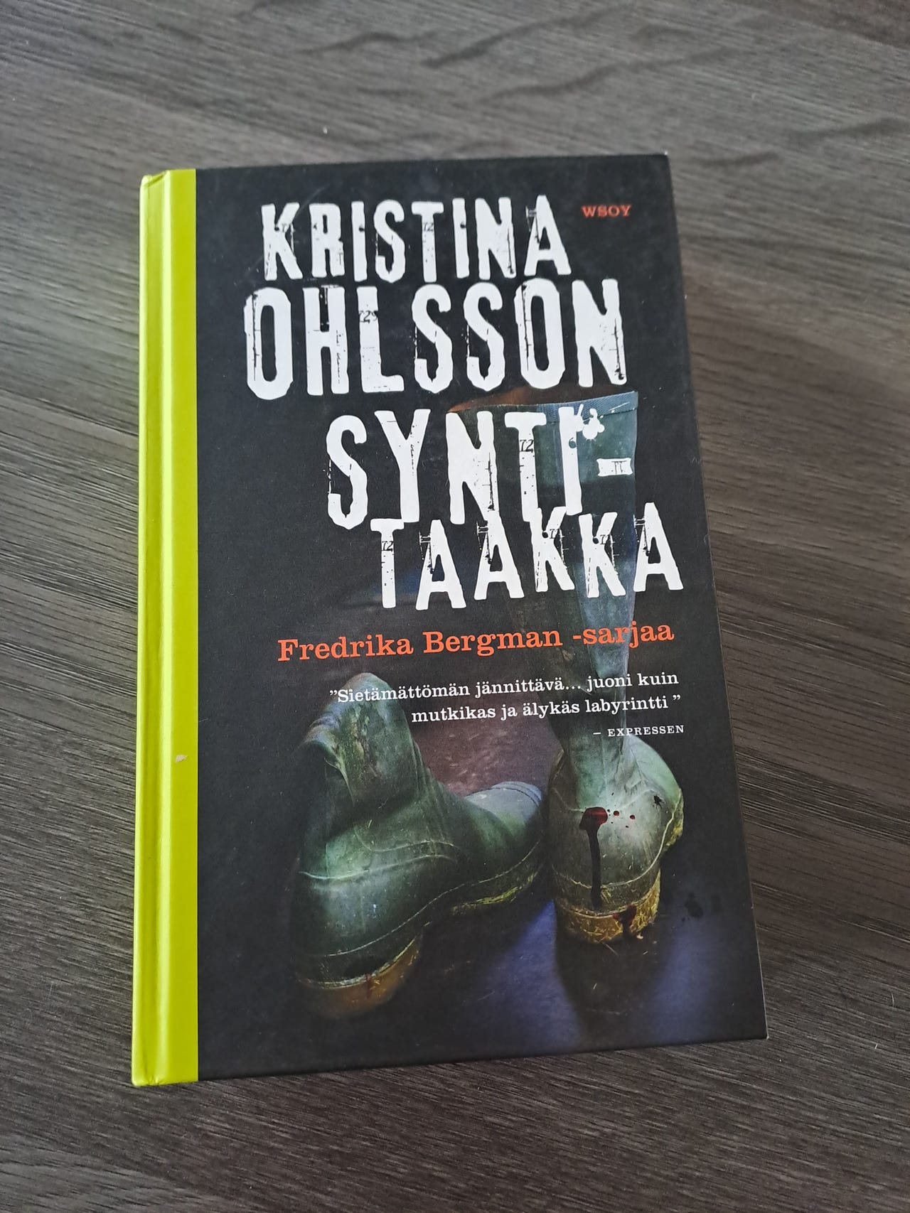Kristina Ohlsson Syntitaakka kirja kovakantinen