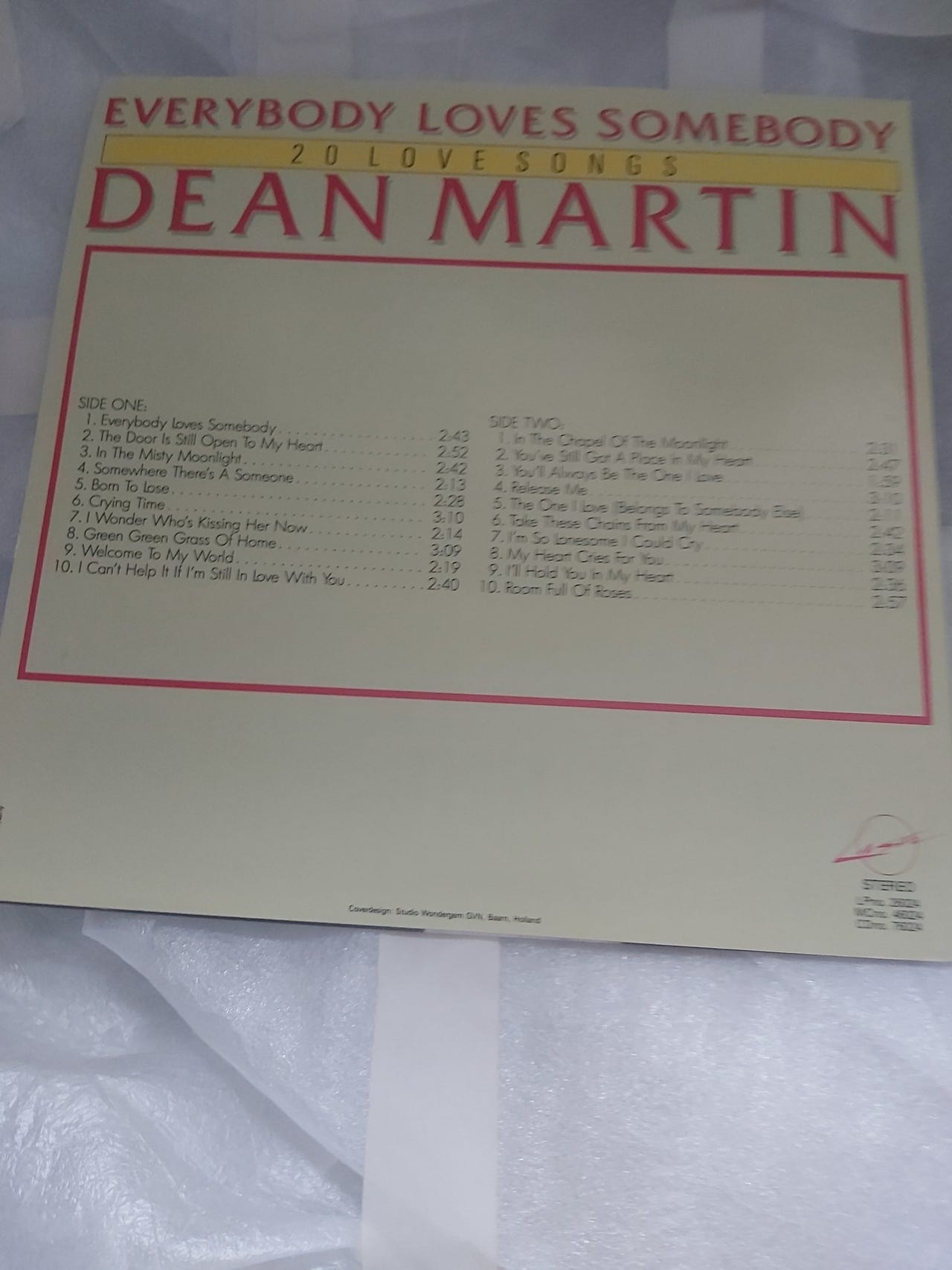 Dean Martin : Everybody loves somebody  , vinyylilevy
