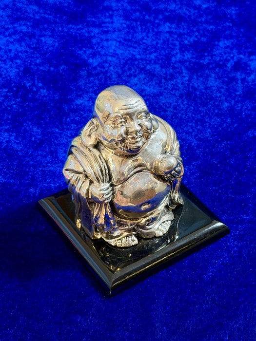 Figuriini - Laughing Buddha - .925 hopea