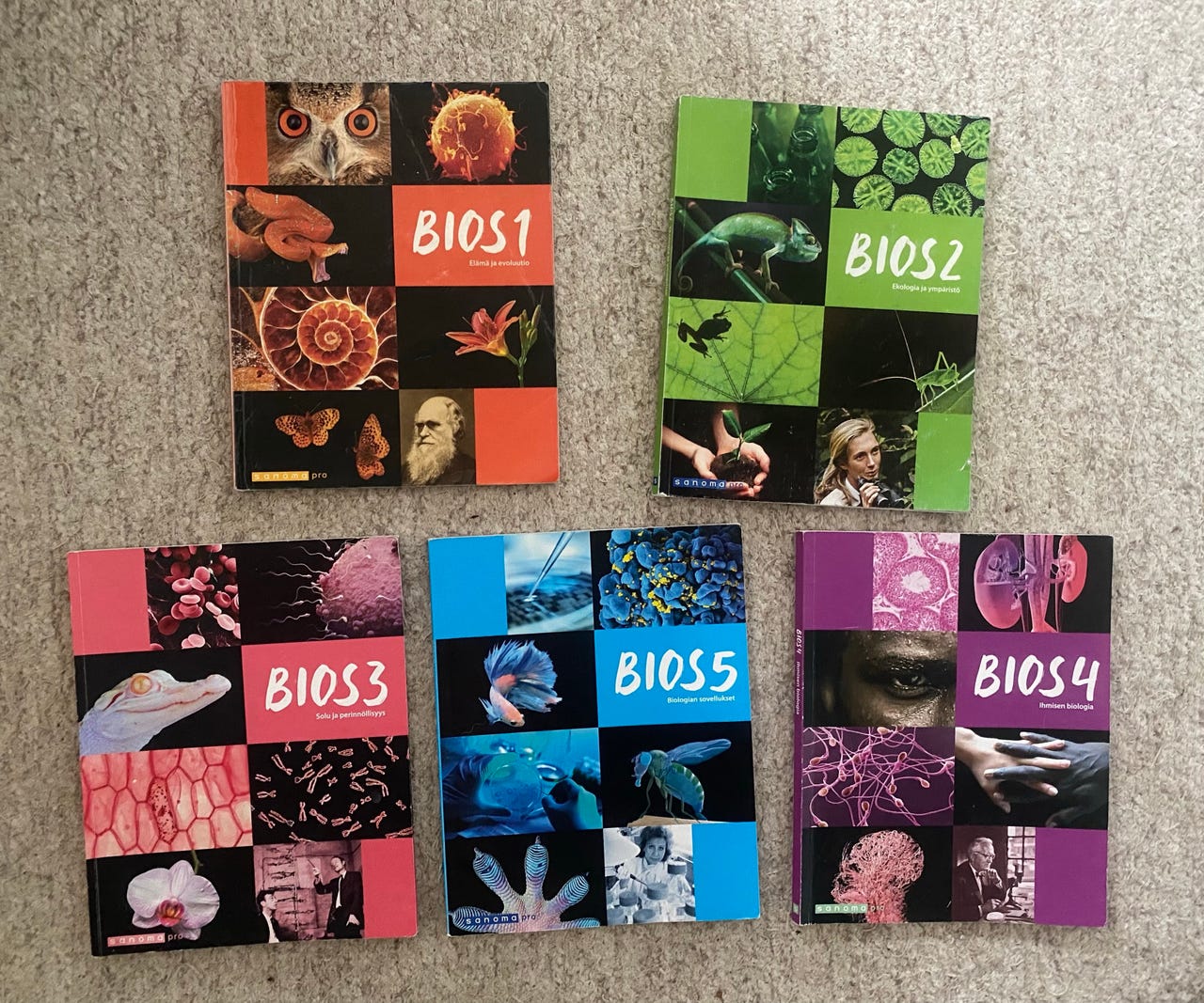 BIOS 1–5 lukion biologian oppikirjat