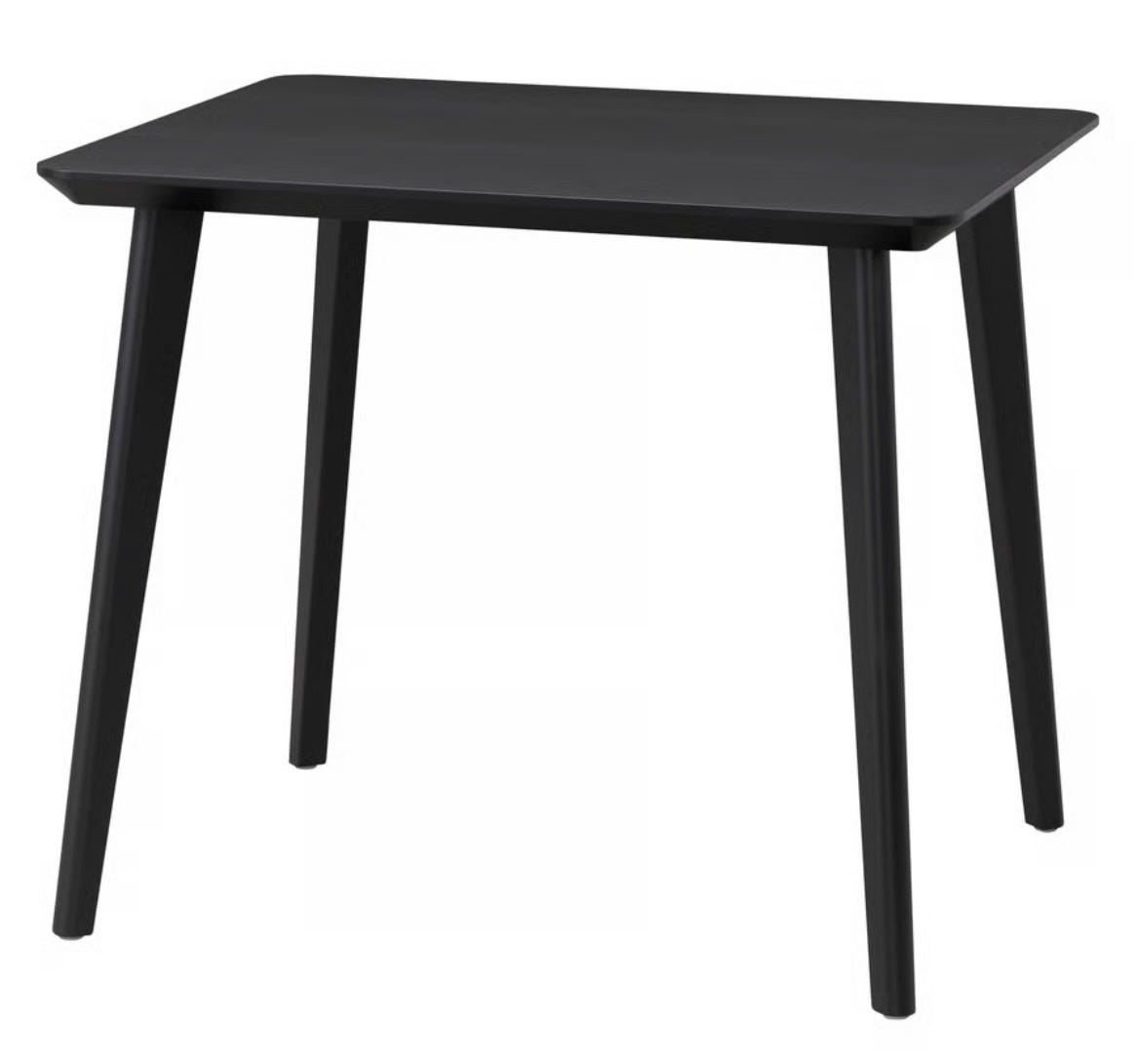 IKEA LISABO ruokapöytä musta 88x78 cm