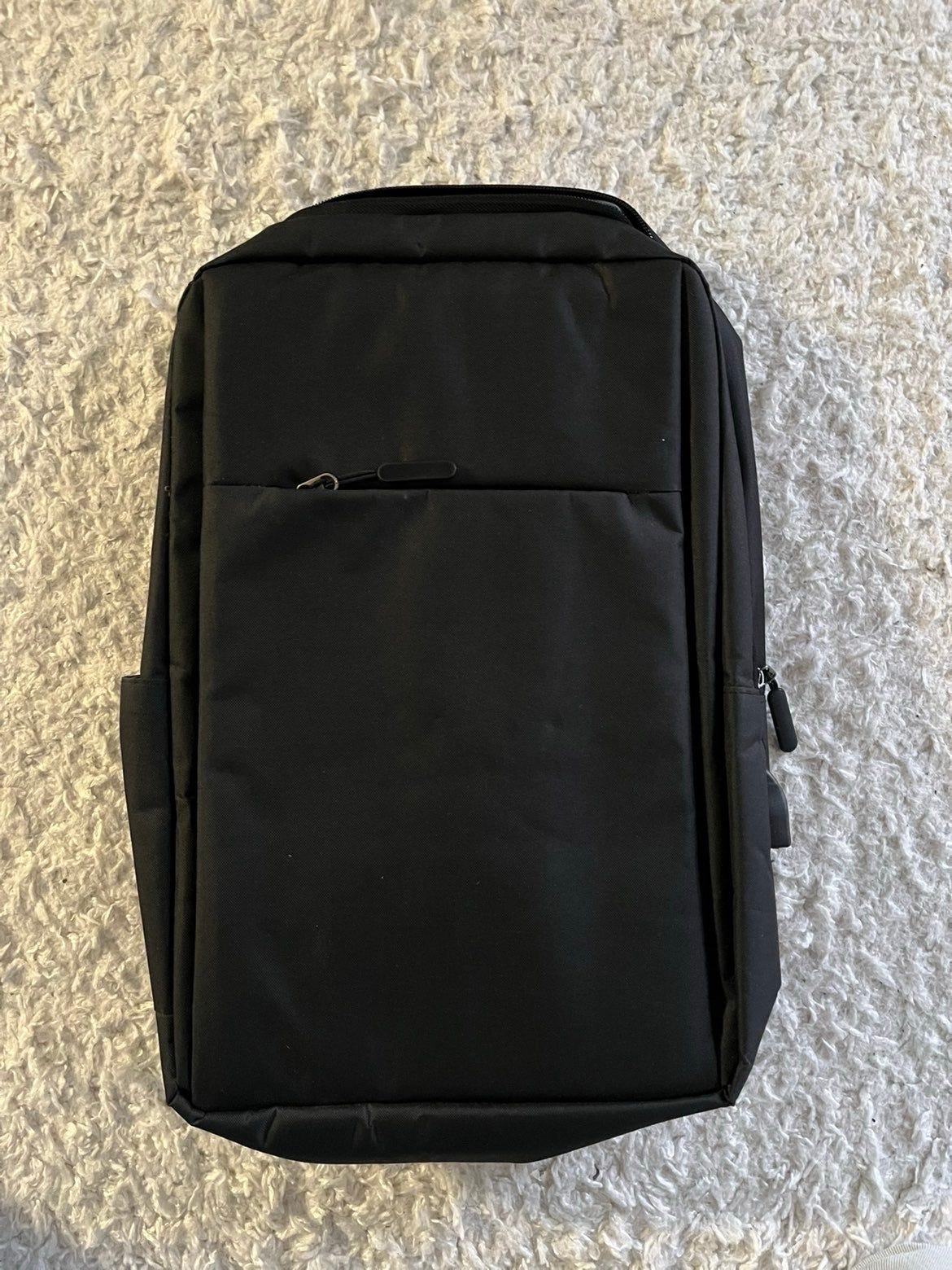 Svart Unisex Kannettavan Tietokoneen Matkareppu USB-latausportill