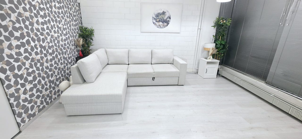 (A10) Kulmavuodesohva beige – ilmainen kuljetus vaikka tänään! u