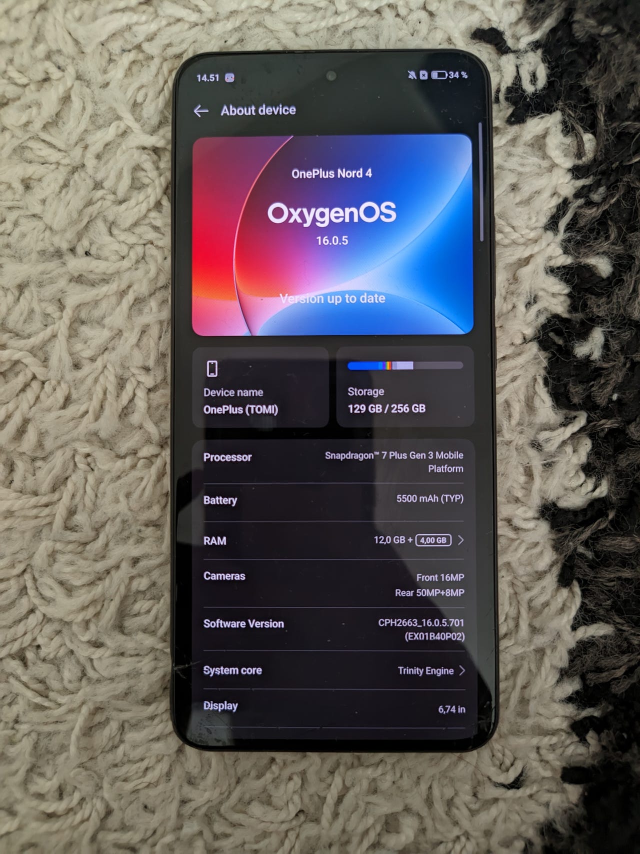 Oneplus Nord 4 12/256gb