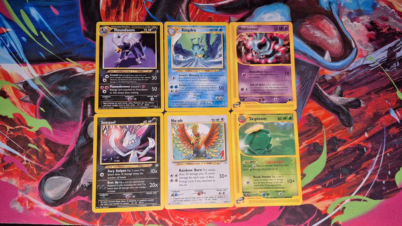 Pokemon vintage-kortteja