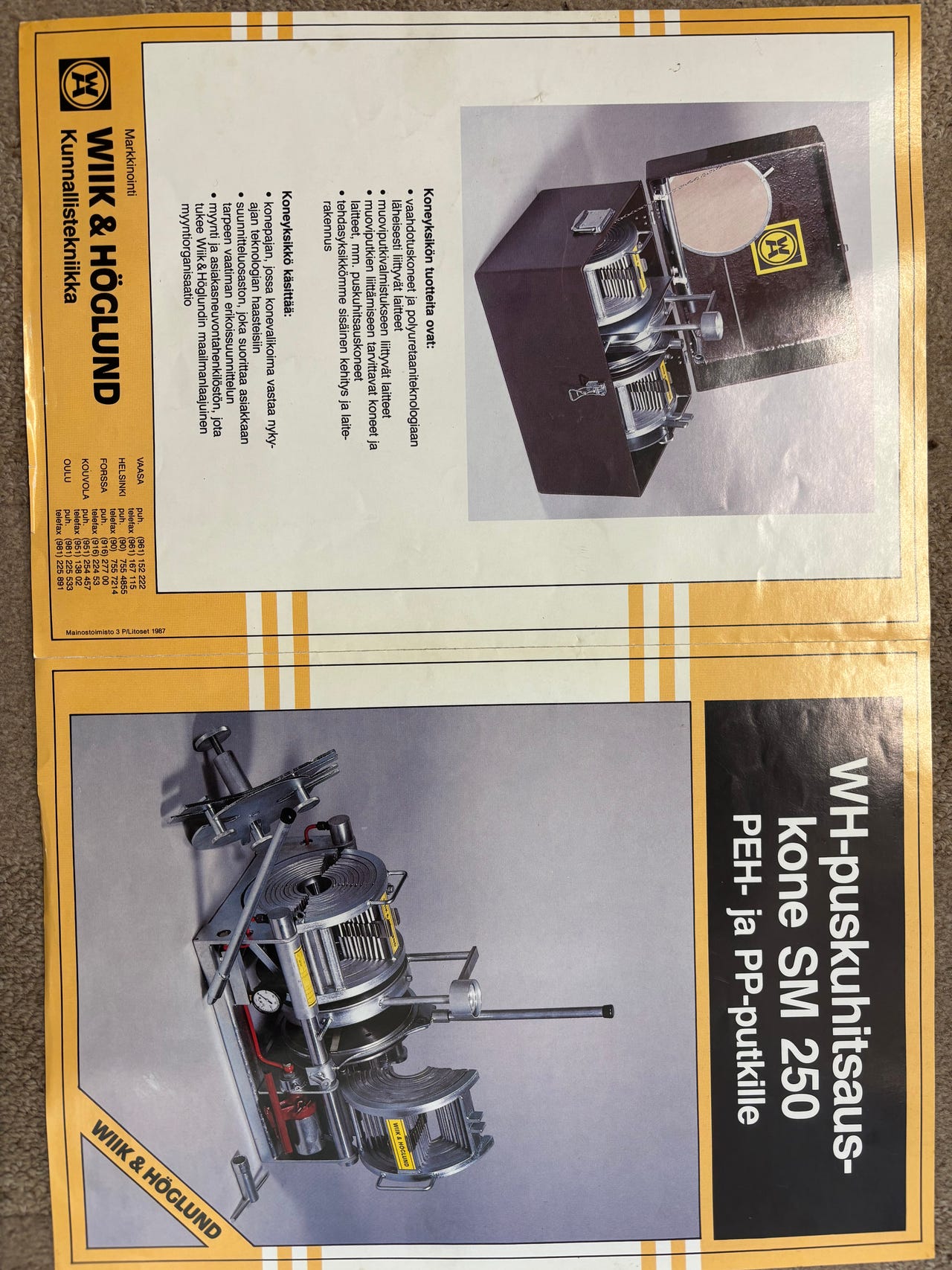 Muoviputken hitsauskone SM 250