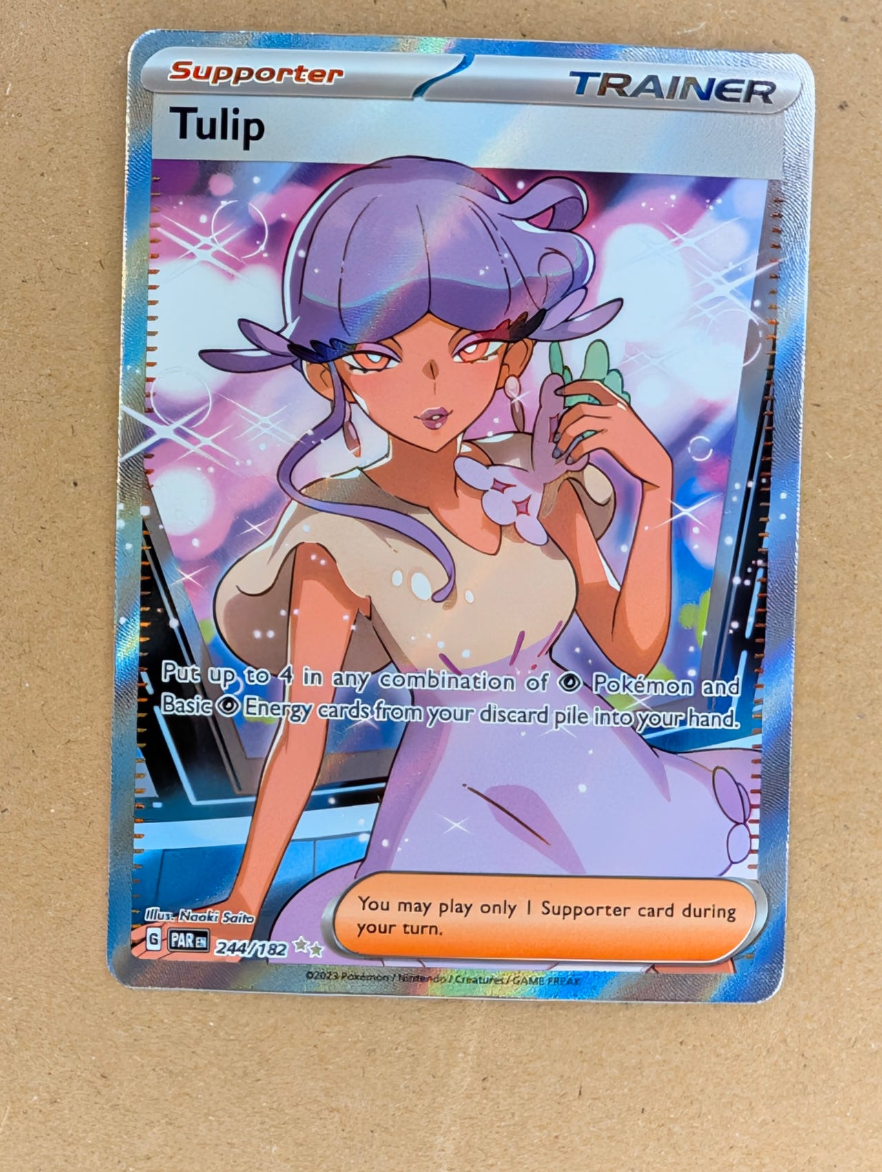 244 182 pokemon card Tulip #244/182