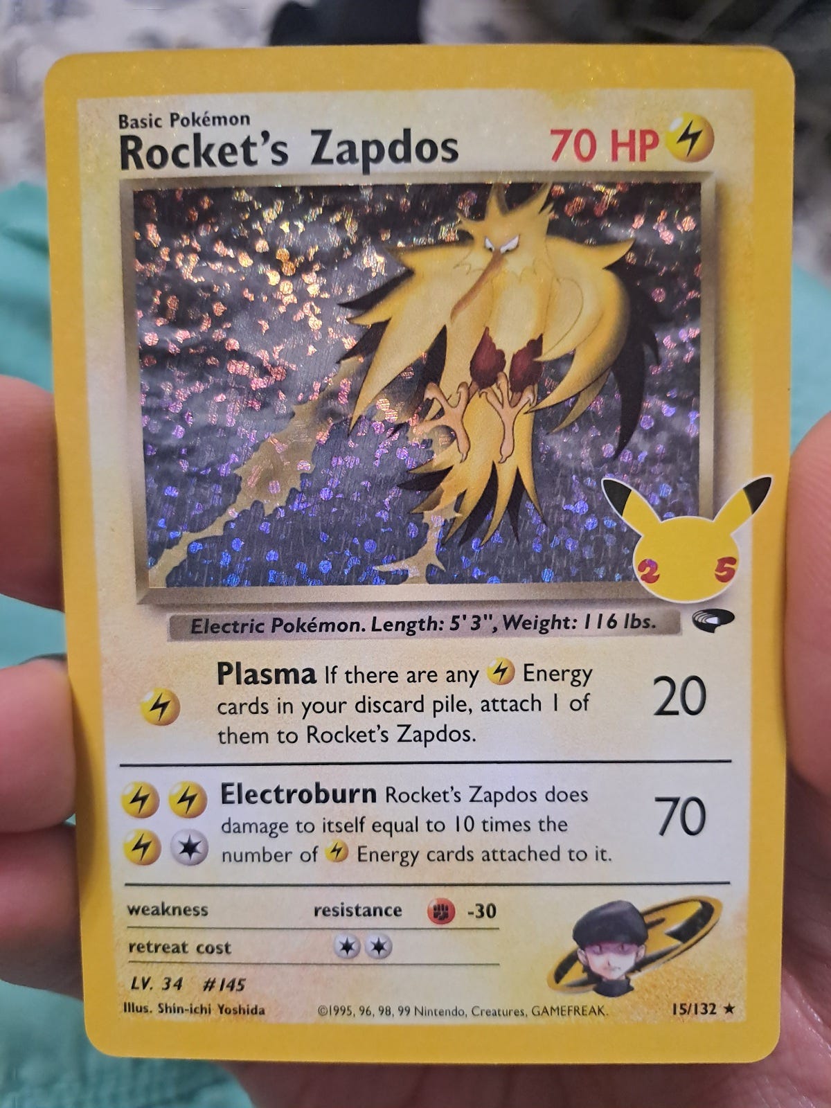 Rocket’s Zapdos 15/132 (holo) Pokemon-kortti