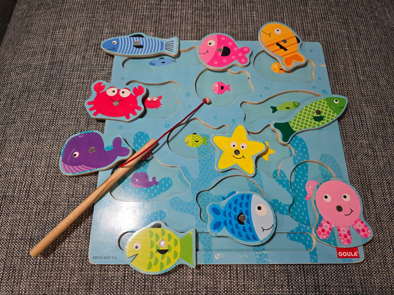 Goula magneettinen puinen kalastuspeli