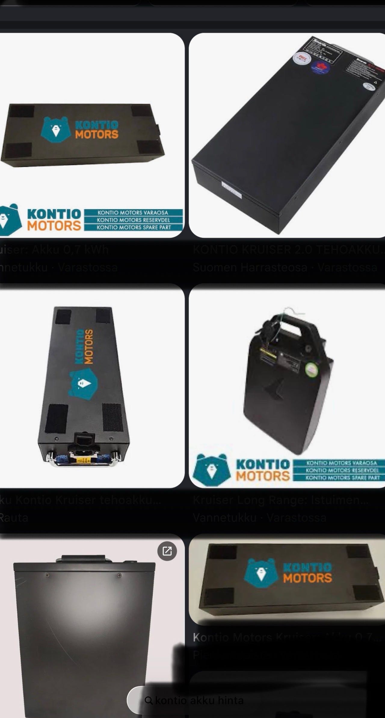 Kontio Motors akku