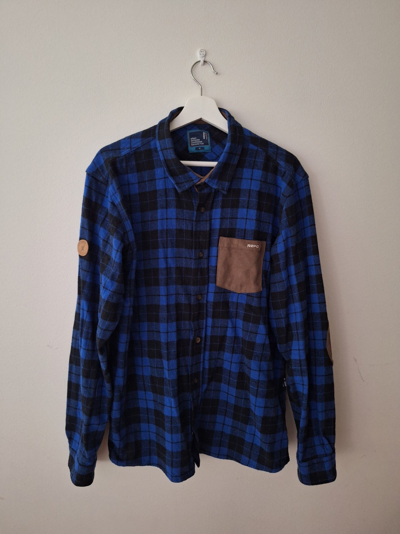 Repo Extreme blue flanellipaita