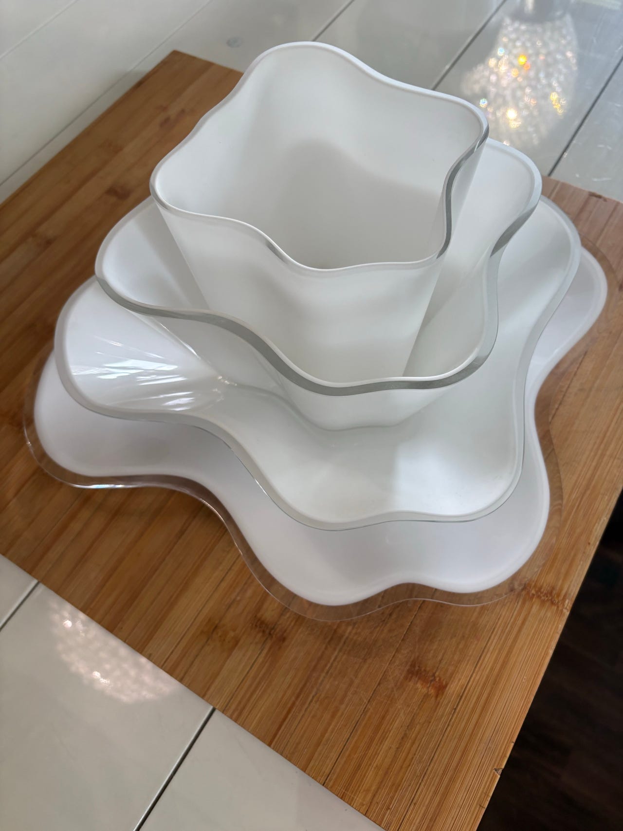 Alvar Aalto Iittala Kukka Lasiveistos 4 osaa signeerattu