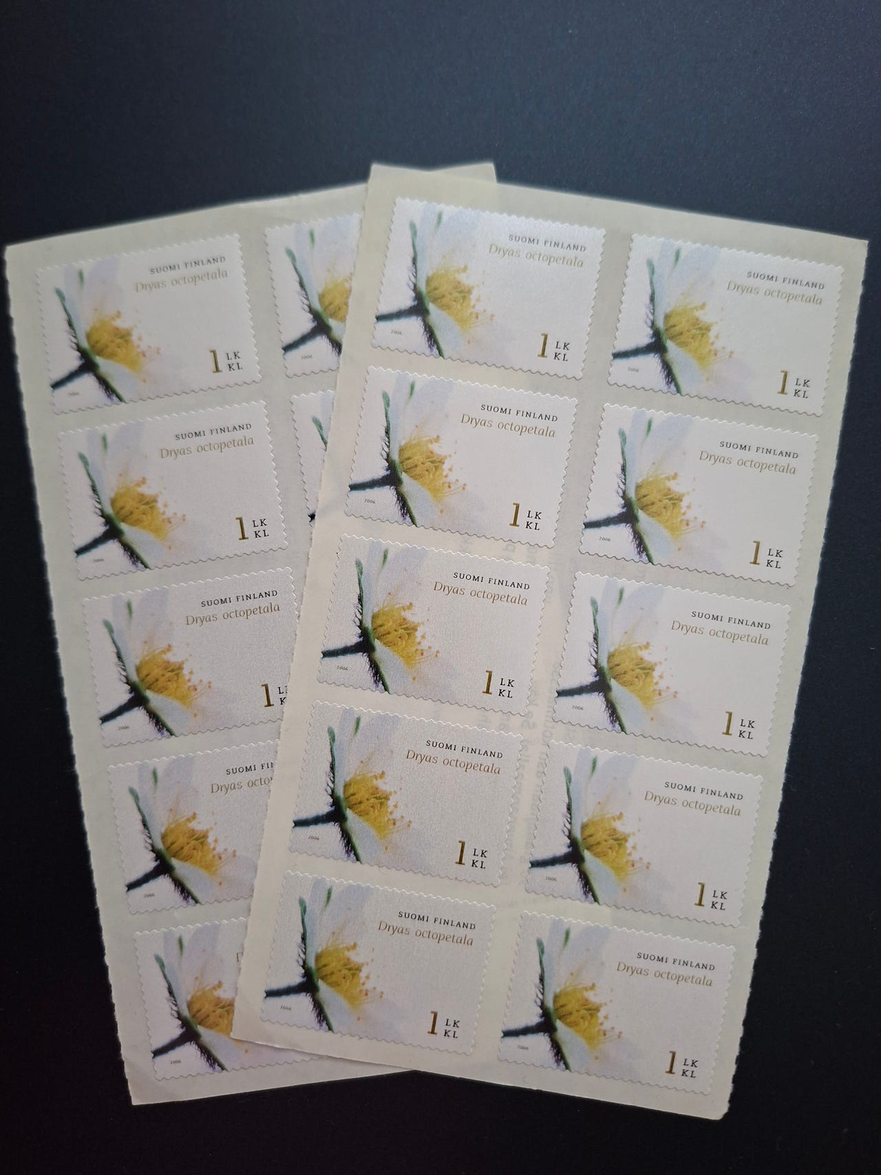 Lapinvuokko postimerkkejä 20 kpl