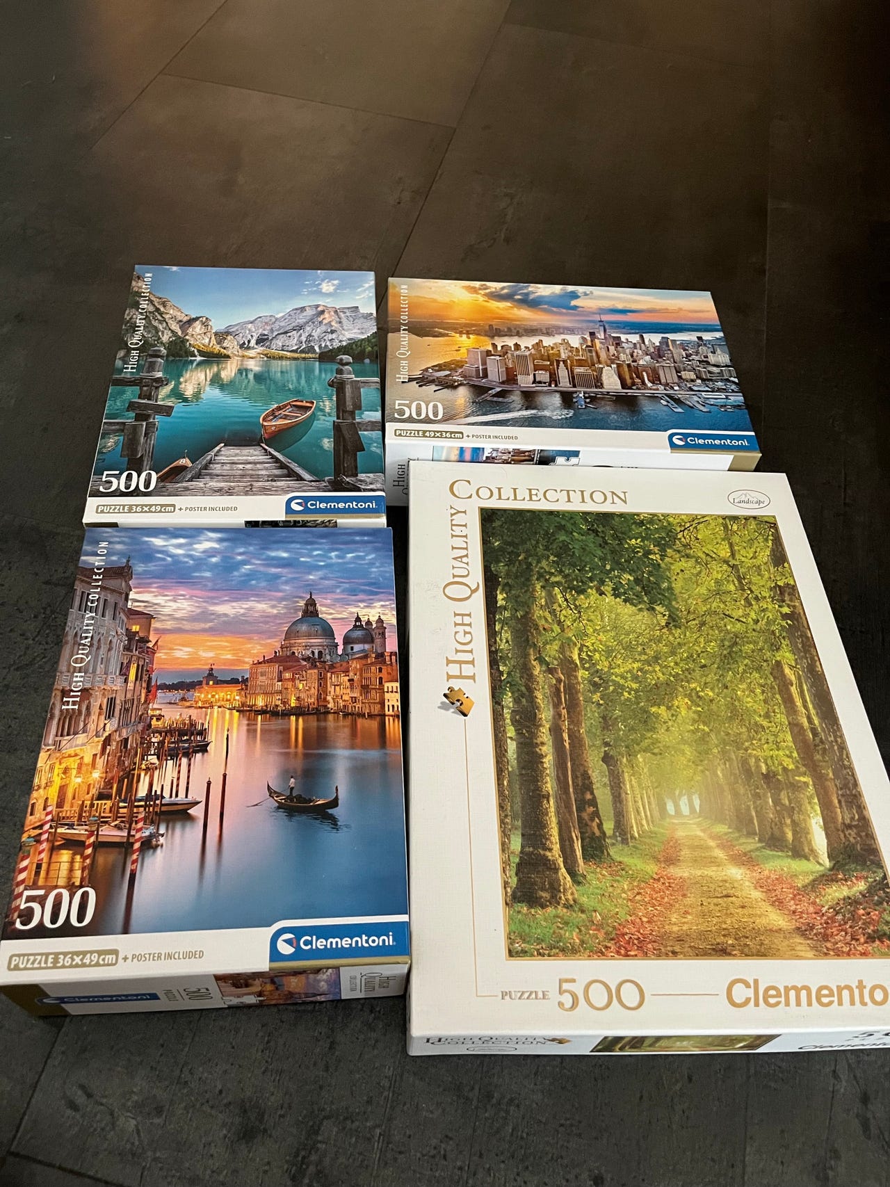 Clementoni 4 x 500 palan palapeliä