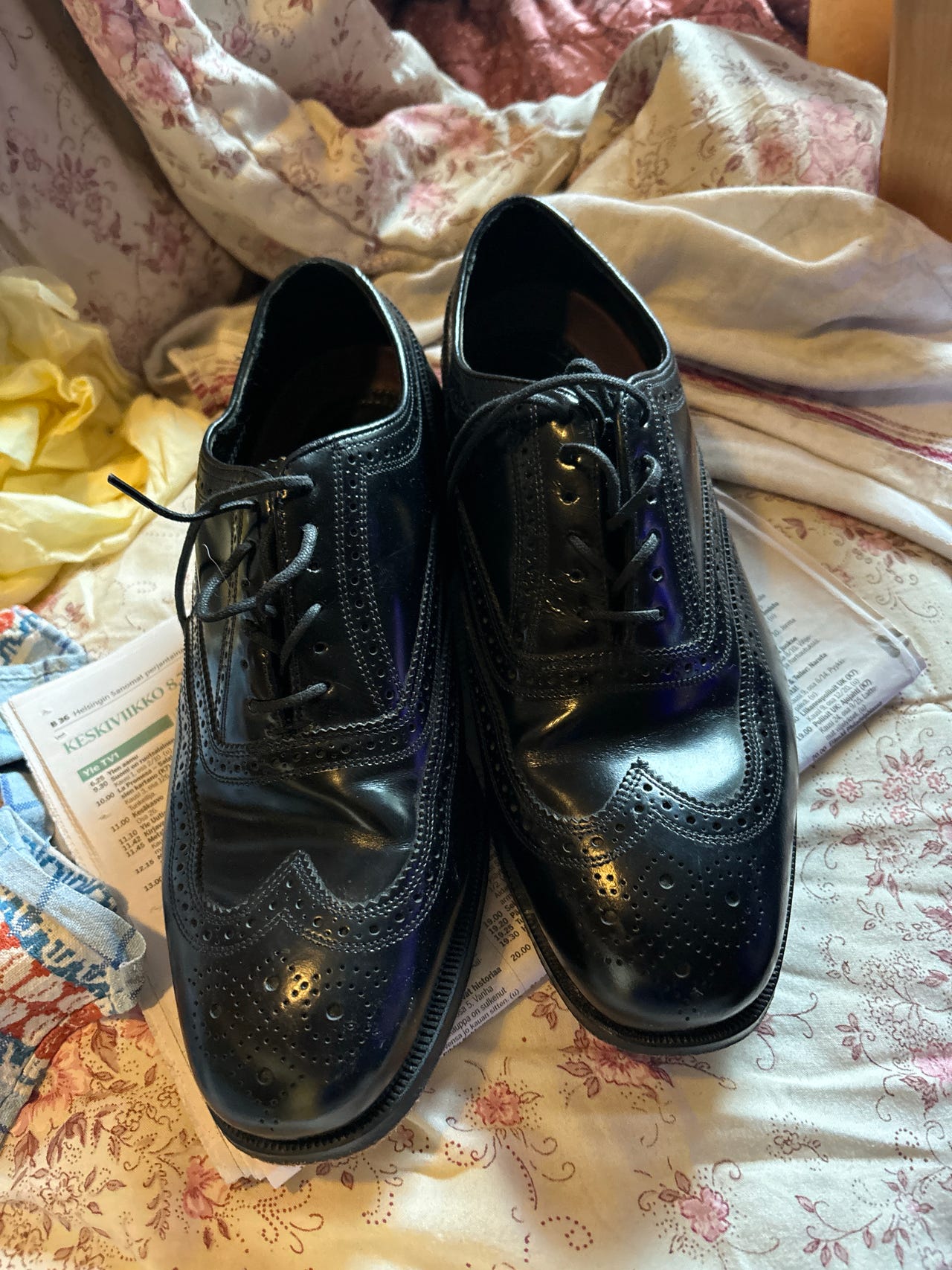 Miesten mustat Florsheim juhlakengät