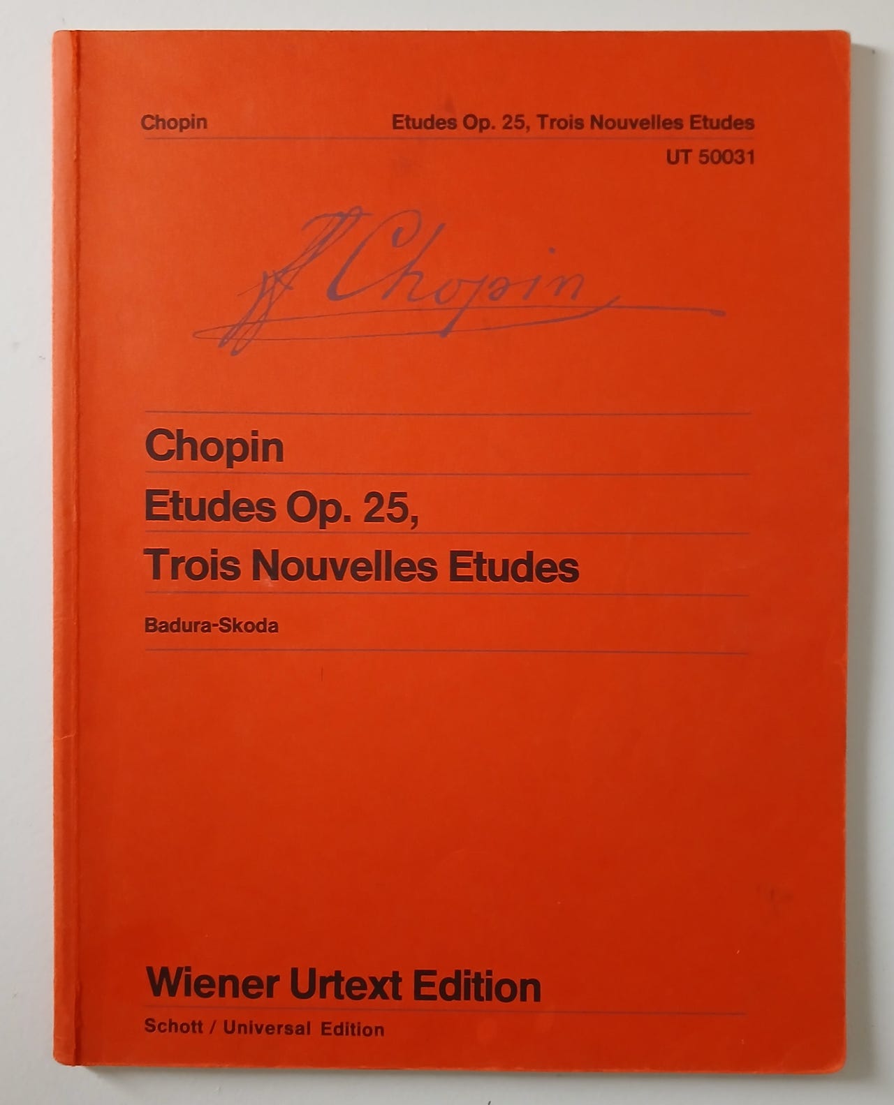 Chopin Etudes op. 25 Trois Nouvelles Etudes pianonuotti
