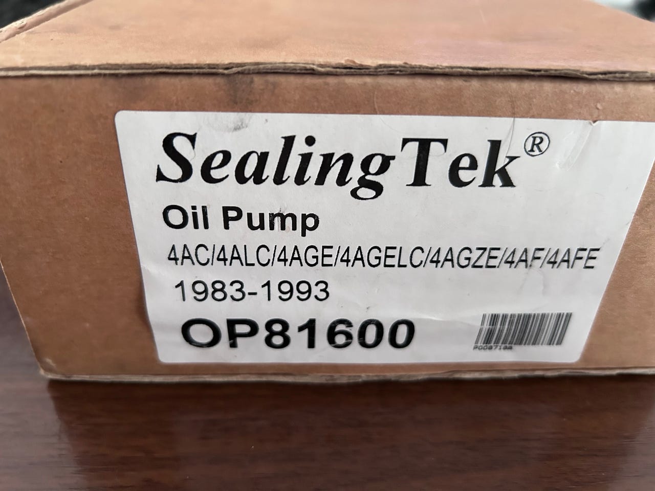 SealingTek OP81600 öljypumppu 4AC/4ALC/4AGE/4AGELC/4AGZE/4AF/4AEL