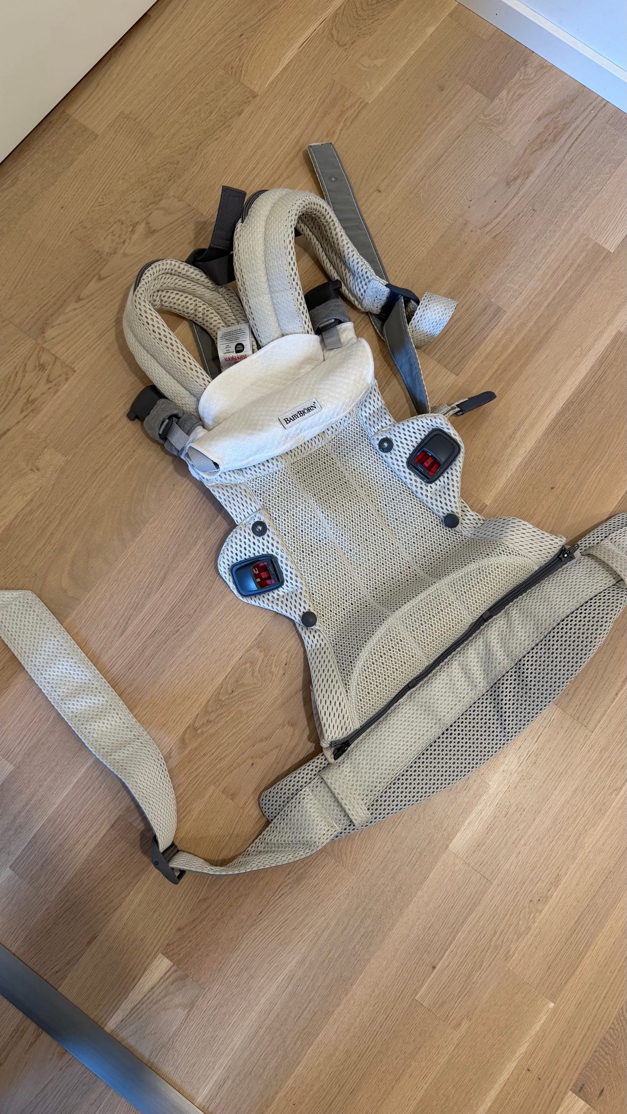 BabyBjörn vauvan kantoreppu harmony - 3d mesh, vaalea harmaa