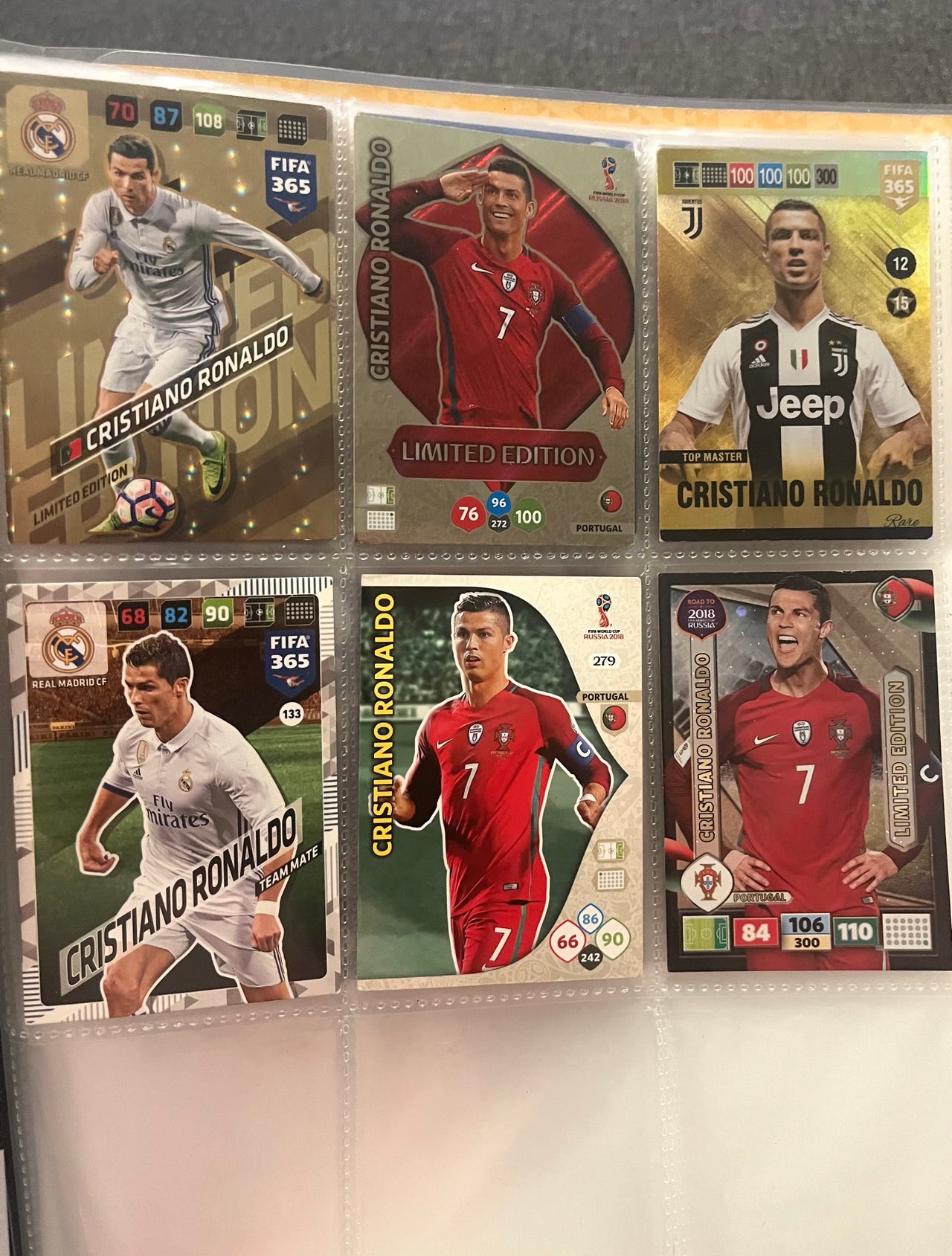 Cristiano Ronaldo -keräilykortit