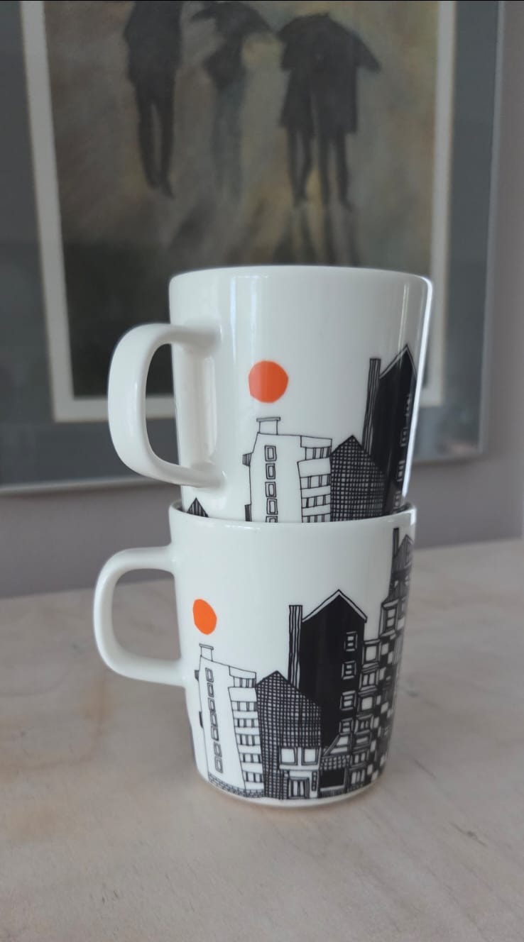 Marimekko Puutarhasiirtola mukit 2KPL