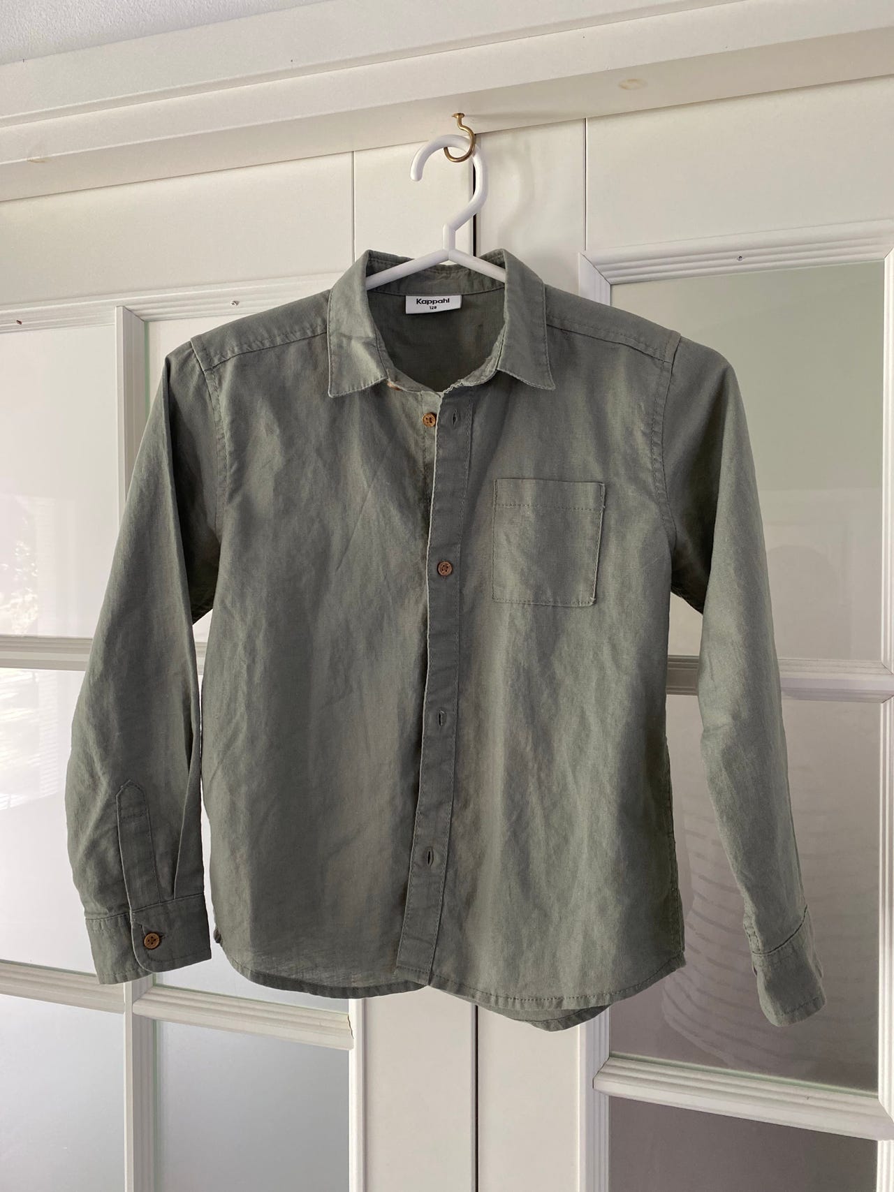 KappAhl lasten kauluspaita koko 128 vihreä unisex
