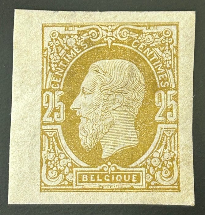 Belgia 1869/1883 - Leopold II Uudet tyypit - ONGETAND - 25c Bis