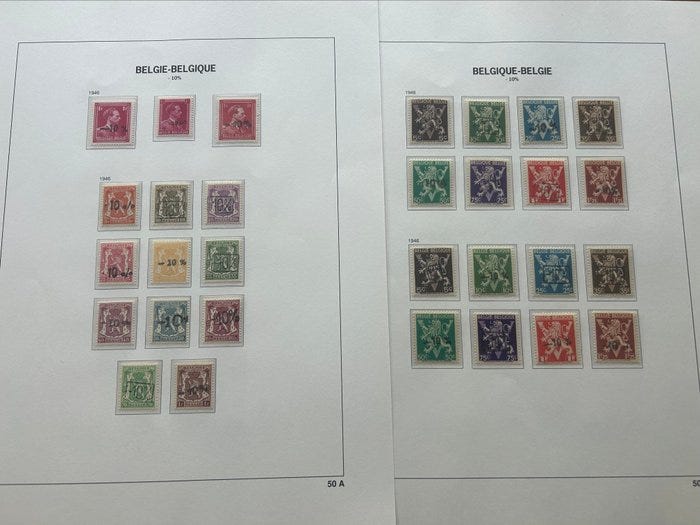 Belgia 1946 - Julkaisut Van Acker: ylileimat -10% lisäarvoihin
