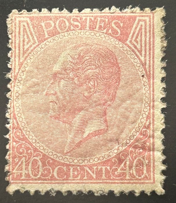 Belgia 1865/1866 - ILMAN VÄHIMMÄISHINTAA - Leopold I profiilissa