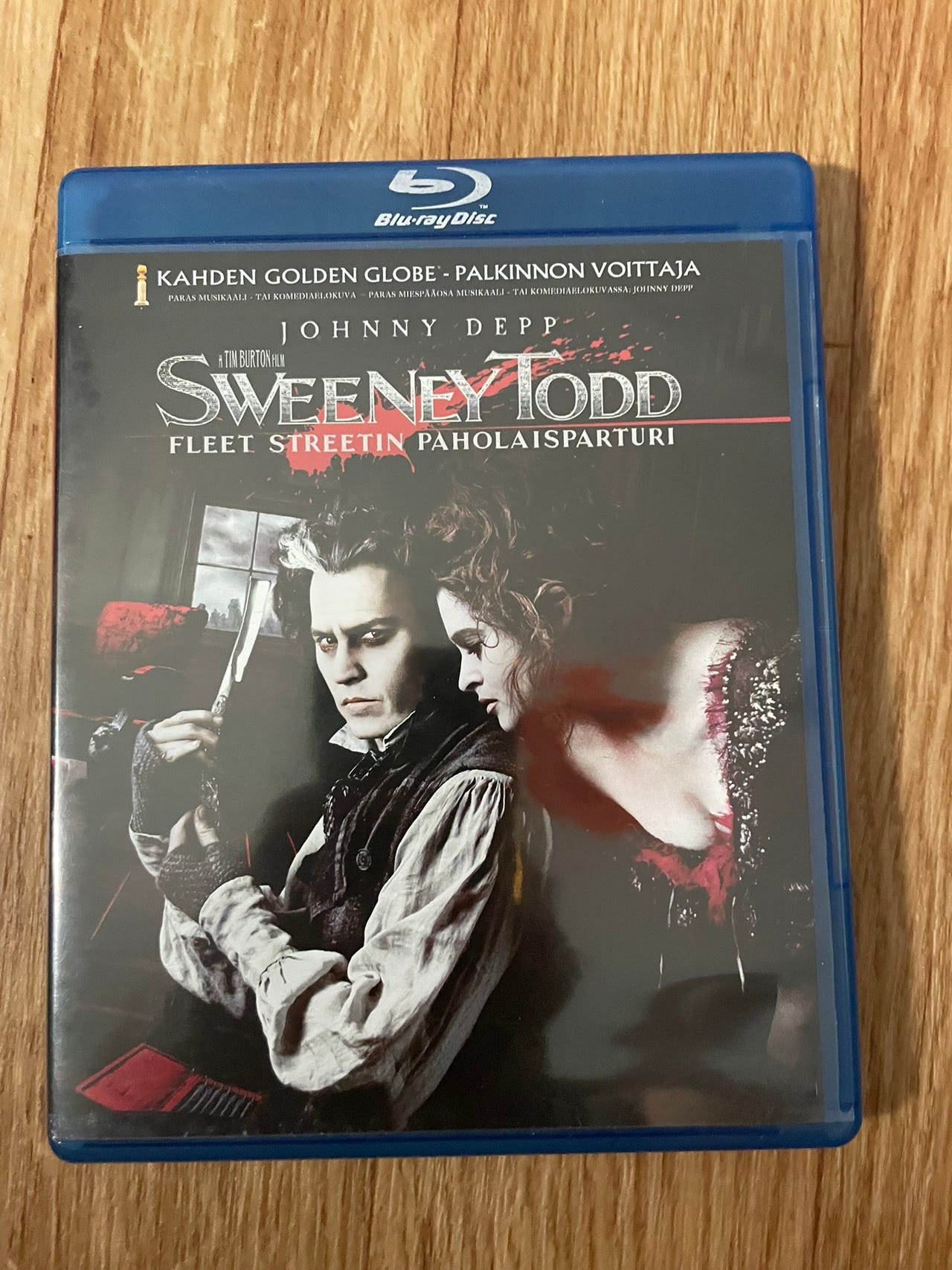Sweeney Todd Blu Ray suomijulkaisu