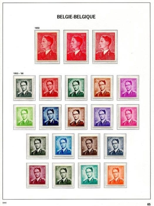 Belgia 1951/1958 - Kuningas Boudewijn tyyppi Marchand : täydell