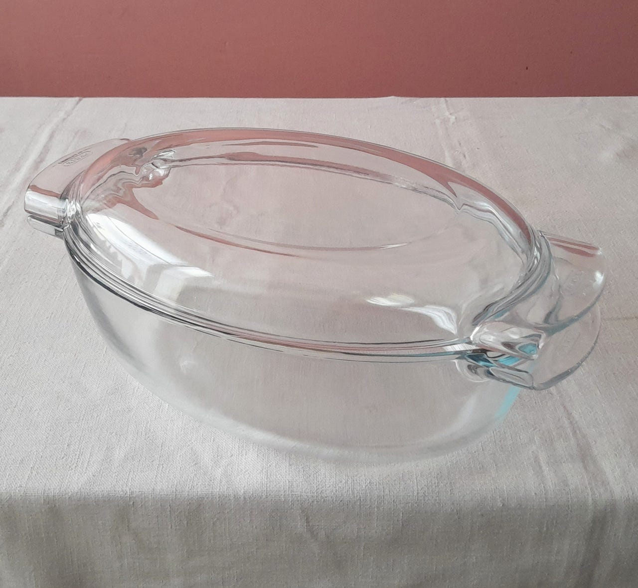 Lasinen uunivuoka / 3 litraa / Pyrex de Corning, France / lasivuo