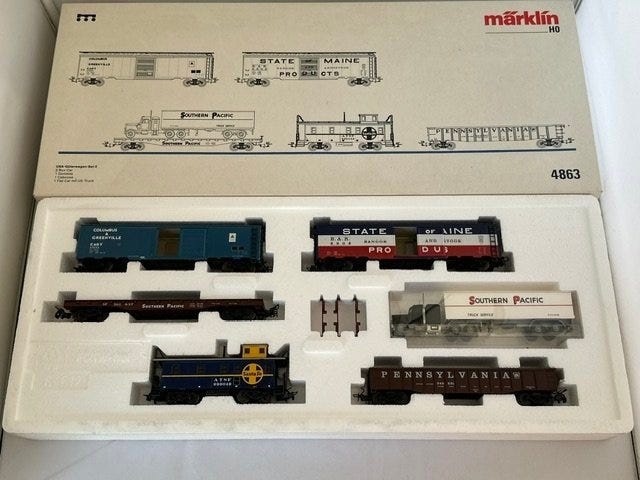 Märklin H0 - 4863 - Pienoisjunaradan tavaravaunusetti (5) - Vaunu