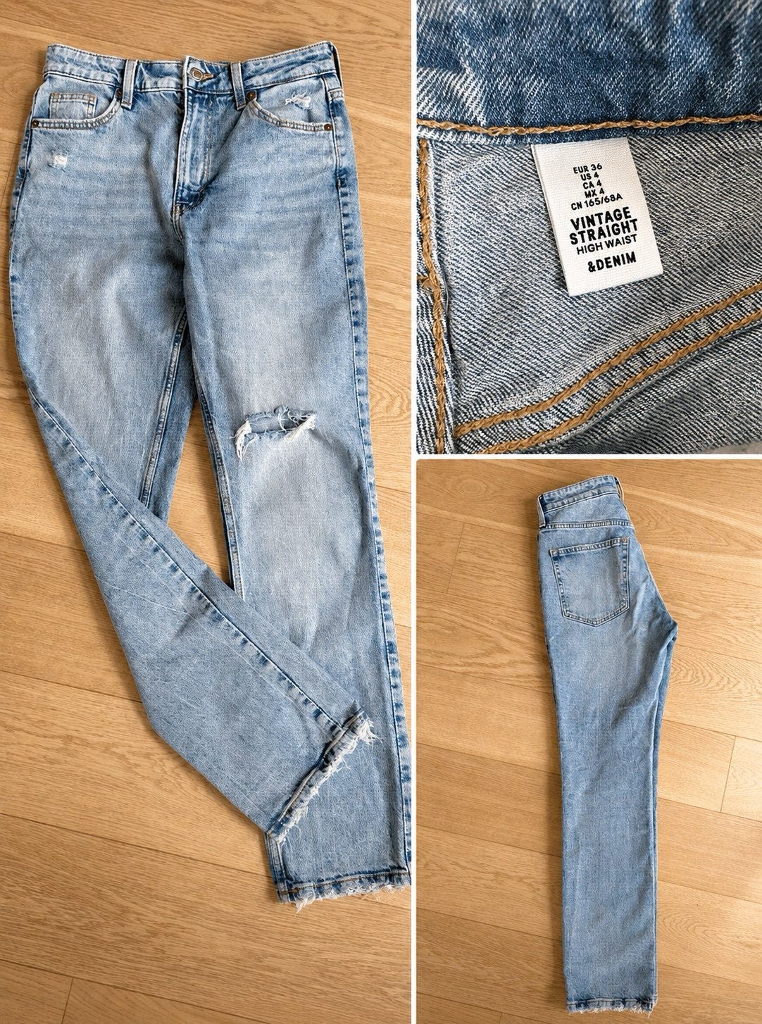 Vintage Straight High Waist -farkut – EU 36