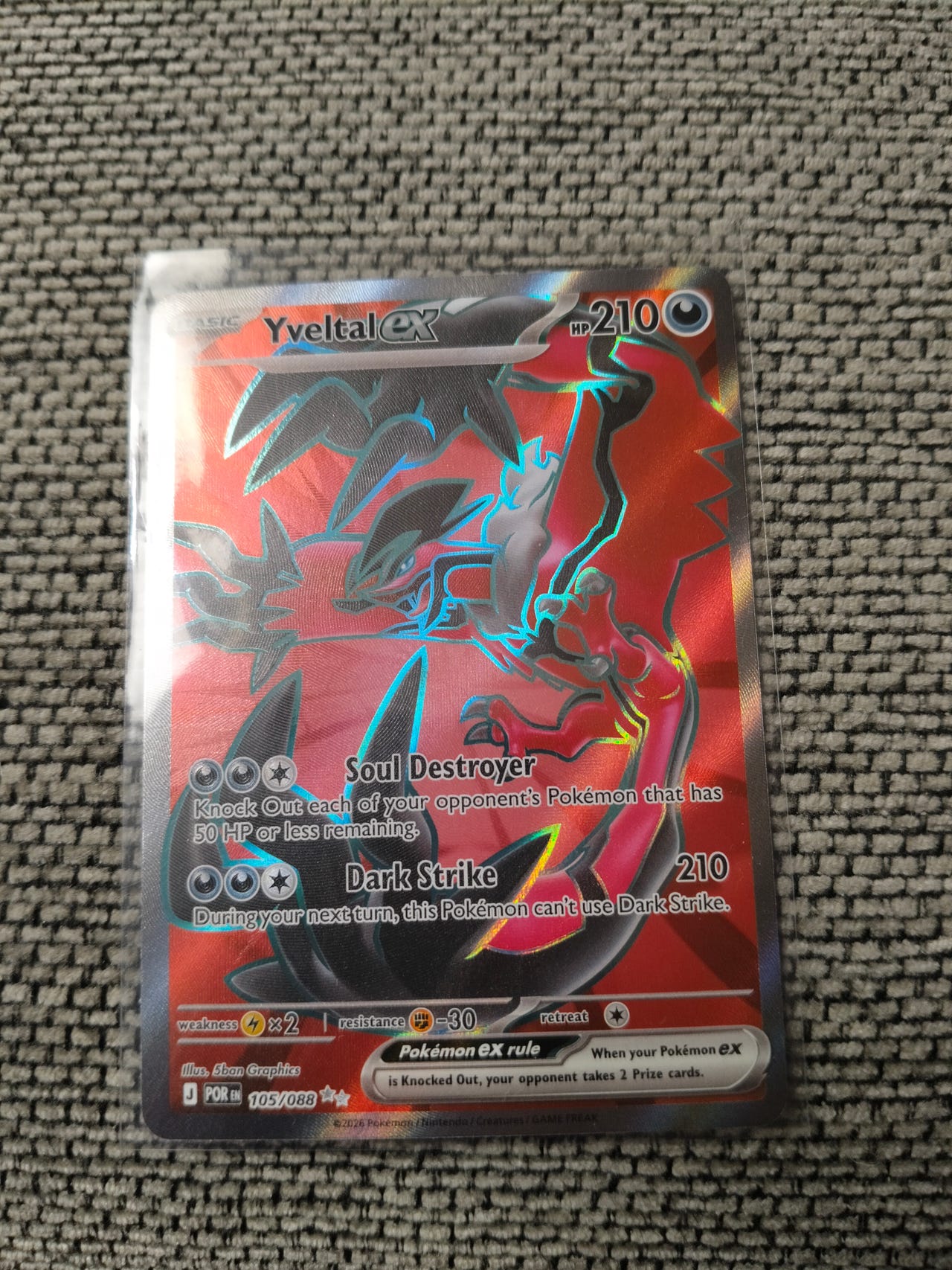 Pokemon Yveltal EX (POR 105)