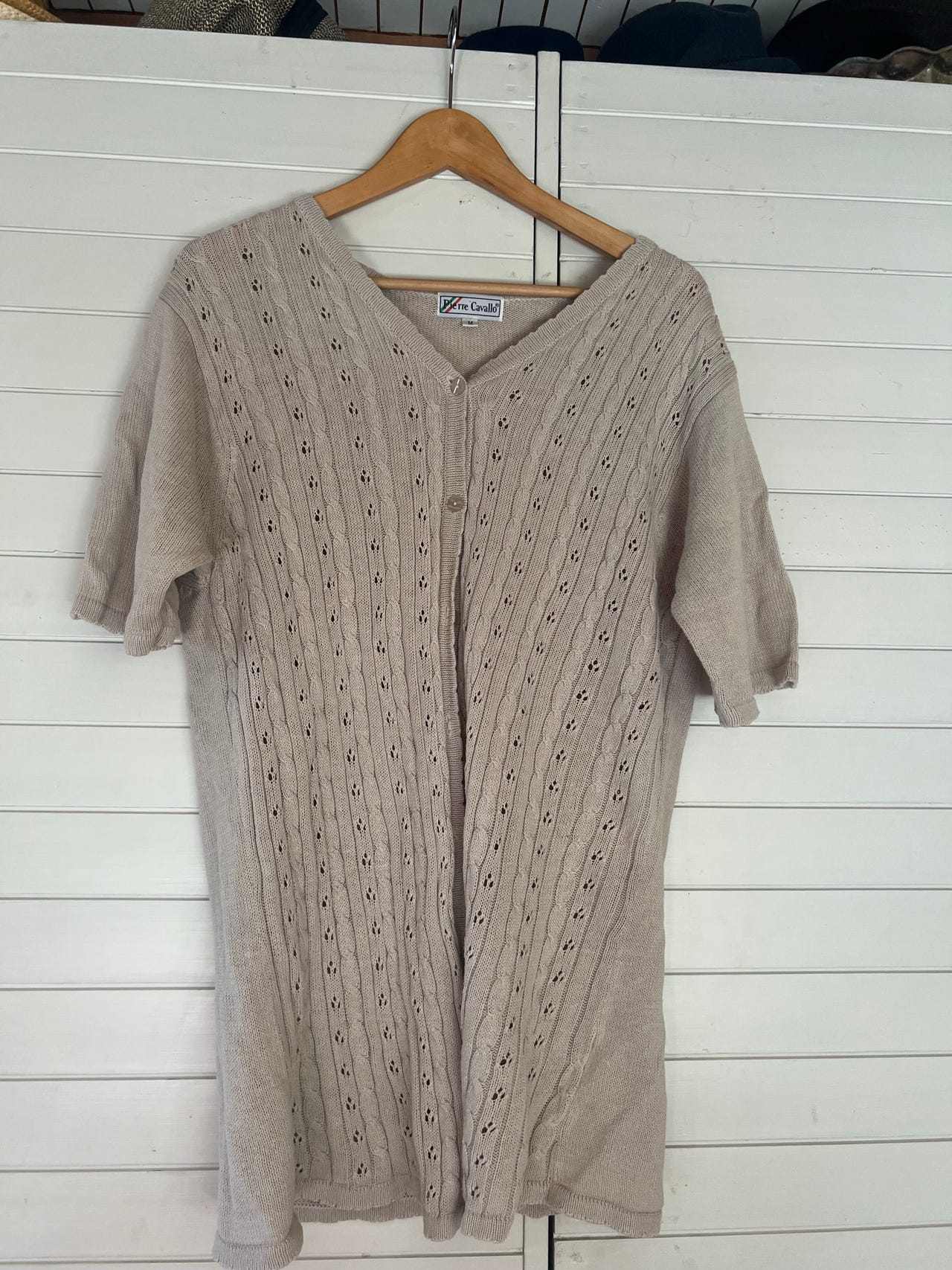 Pierre Cavallo  neuletakki M beige puuvilla