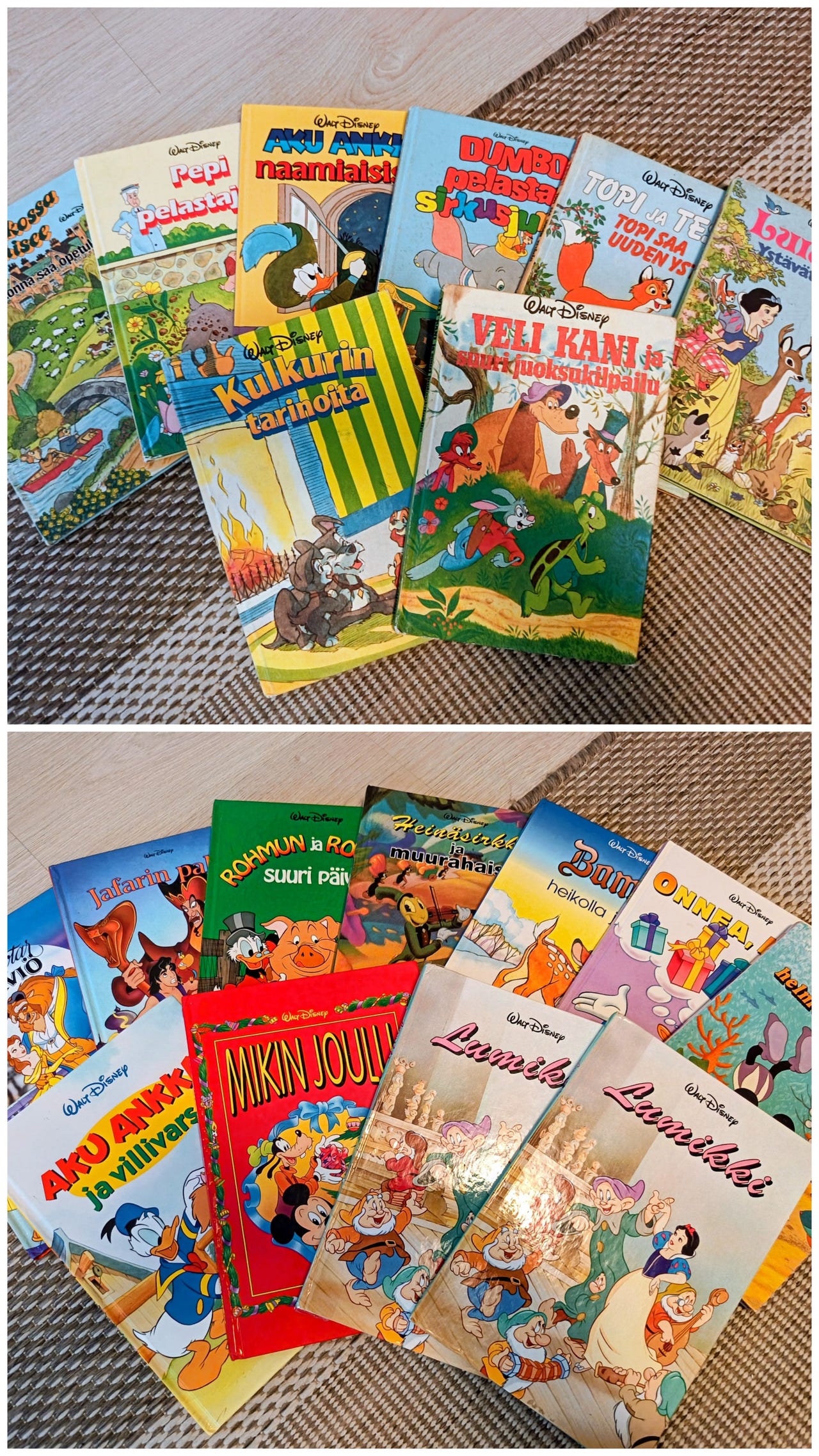Vanhoja Walt Disney satukirjoja 1980 - 1990 - luvuilta