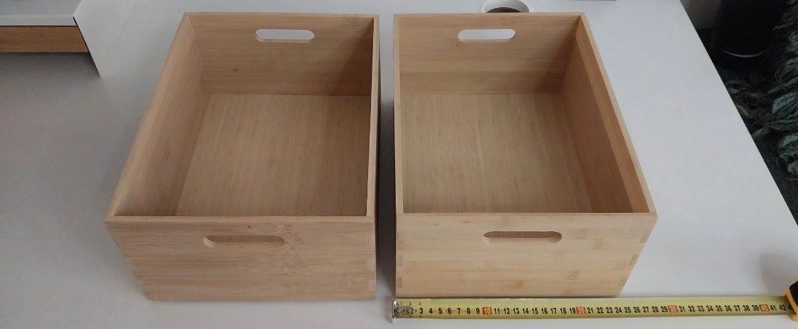 Bambu puu lipasto/laatikko 2kpl