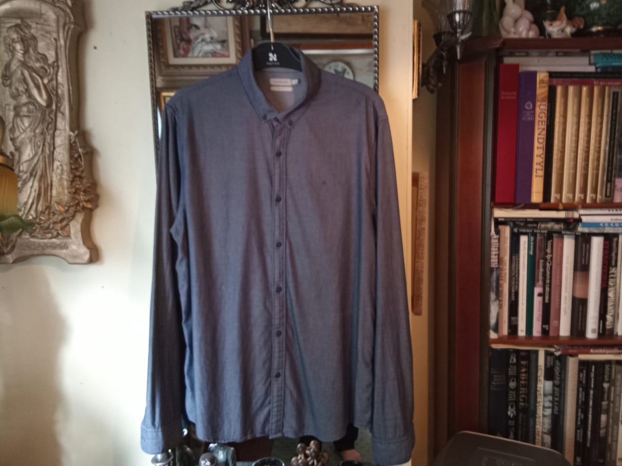Calvin Klein Jeans miesten kauluspaita L sininen