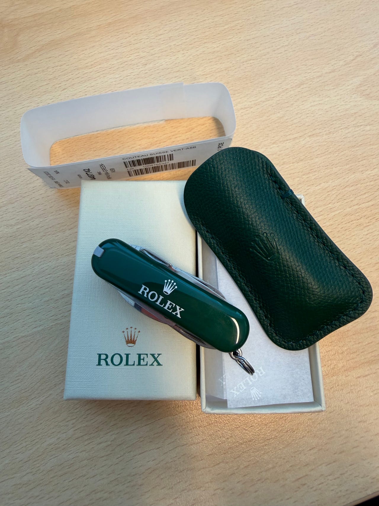 Rolex vihreä linkkuveitsi