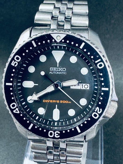 Seiko - Diver Black Boy - SKX007- 7S26-0020 - Miehet - 1990-1999
