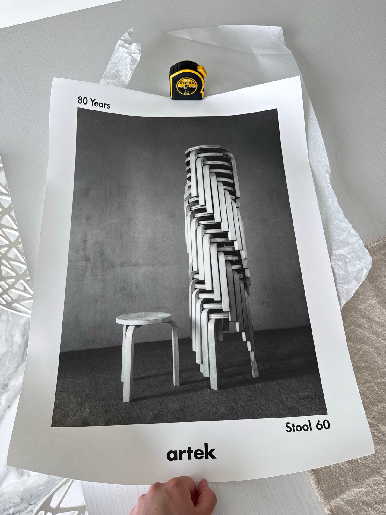Artek Stool 60 -juliste, 80 Years