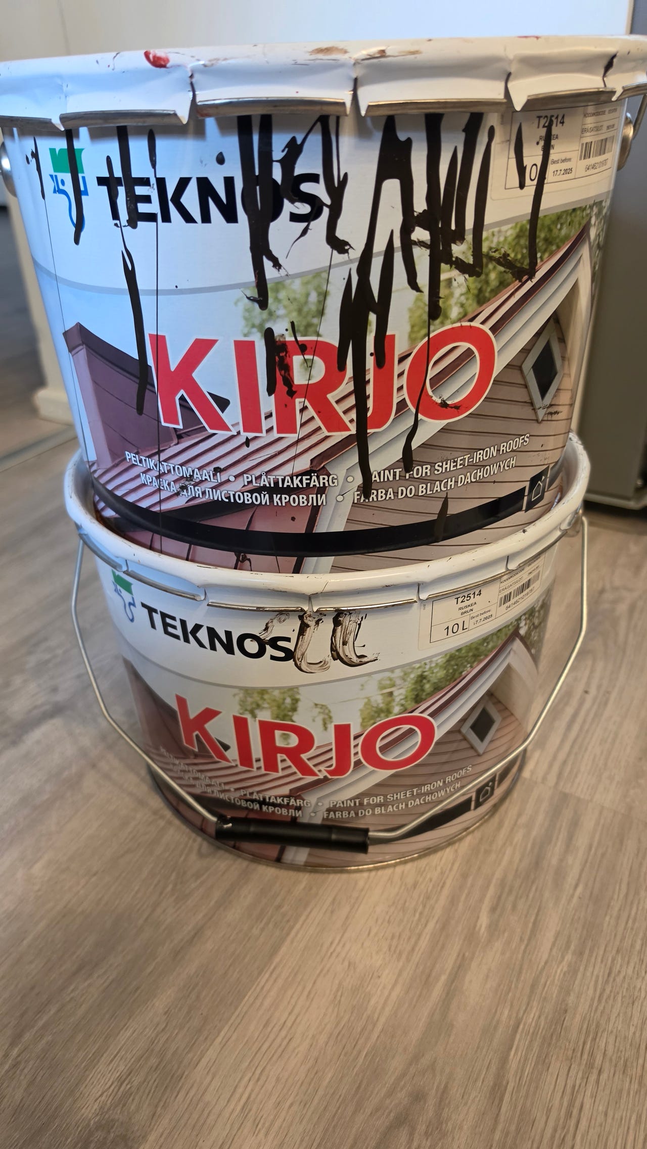 Teknos Kirjo kattomaali RUSKEA 9l ja n.4.5l