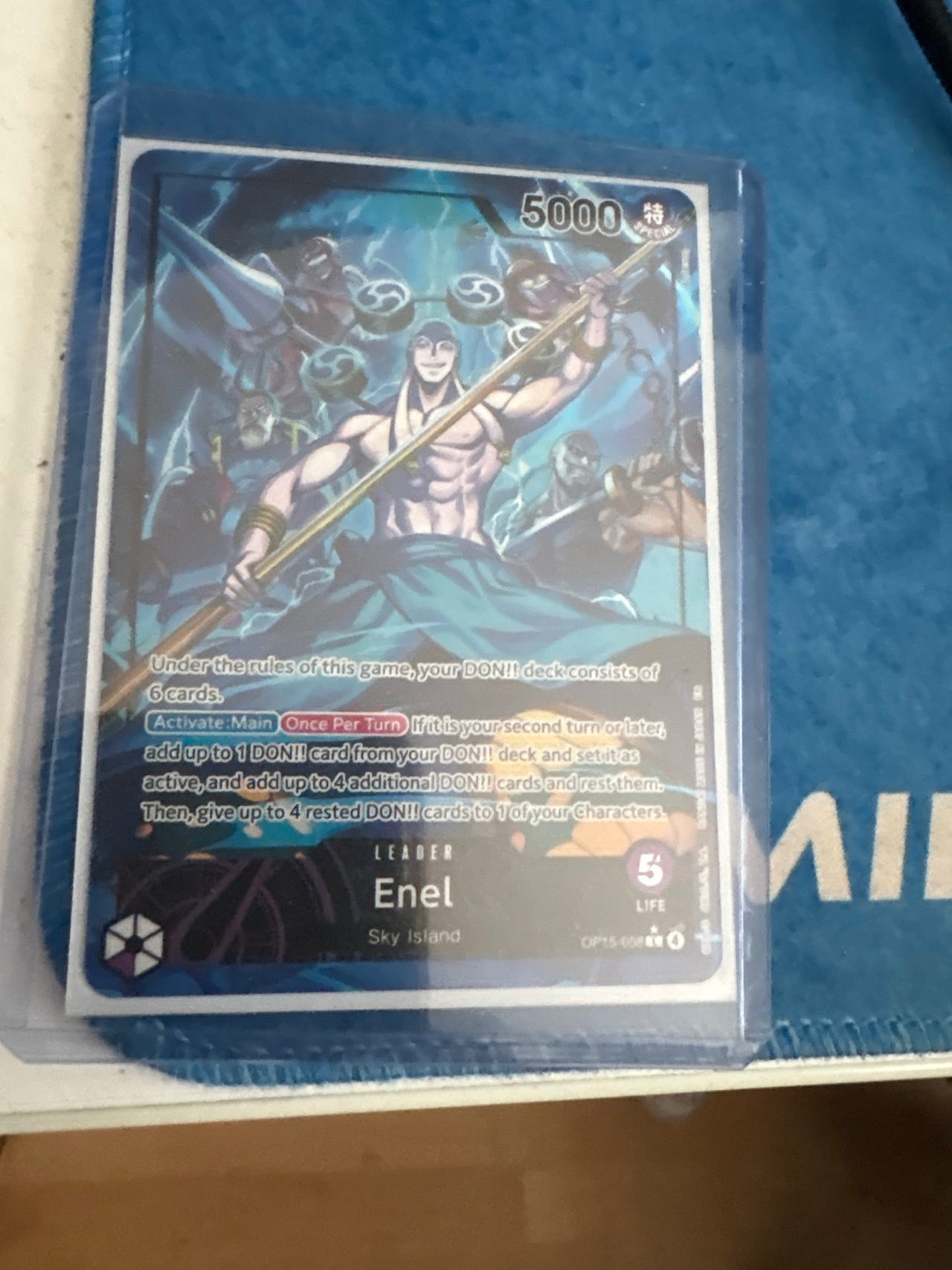 One Piece Card Game Enel Leader -kortti